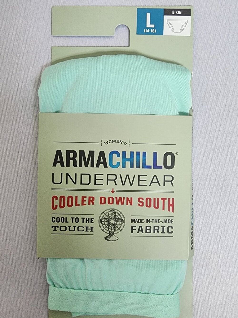 Duluth Trading Co Armachillo Bikini Underwear in Mint Green - L